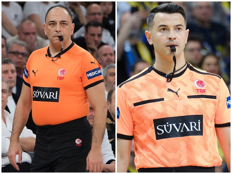 EuroLeague'de iki Türk hakem ilk kez aynı maçta görev alacak