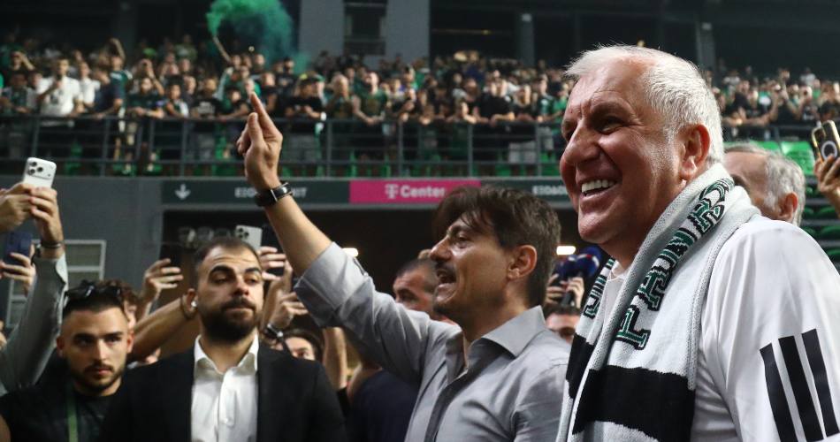 Zeljko Obradovic ve Dimitris Giannakopoulos, Panathinaikos tanıtımında