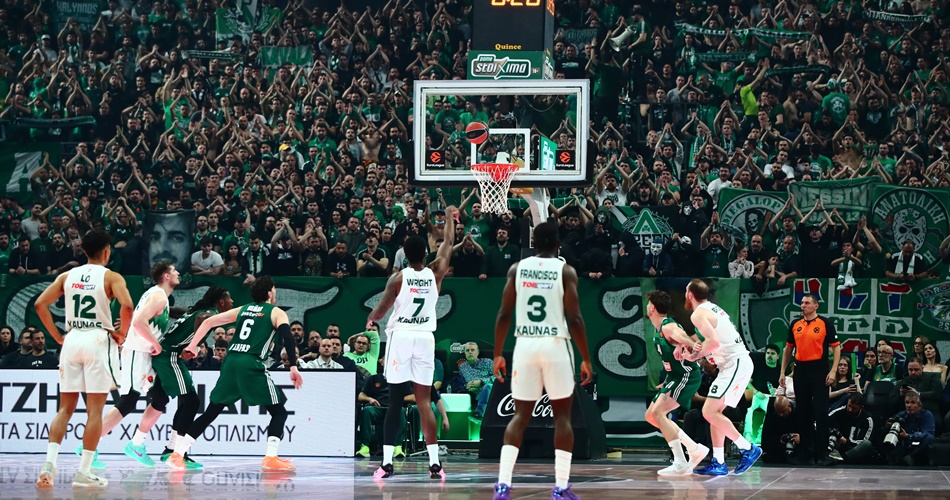Panathinaikos-Zalgiris maçından bir kare