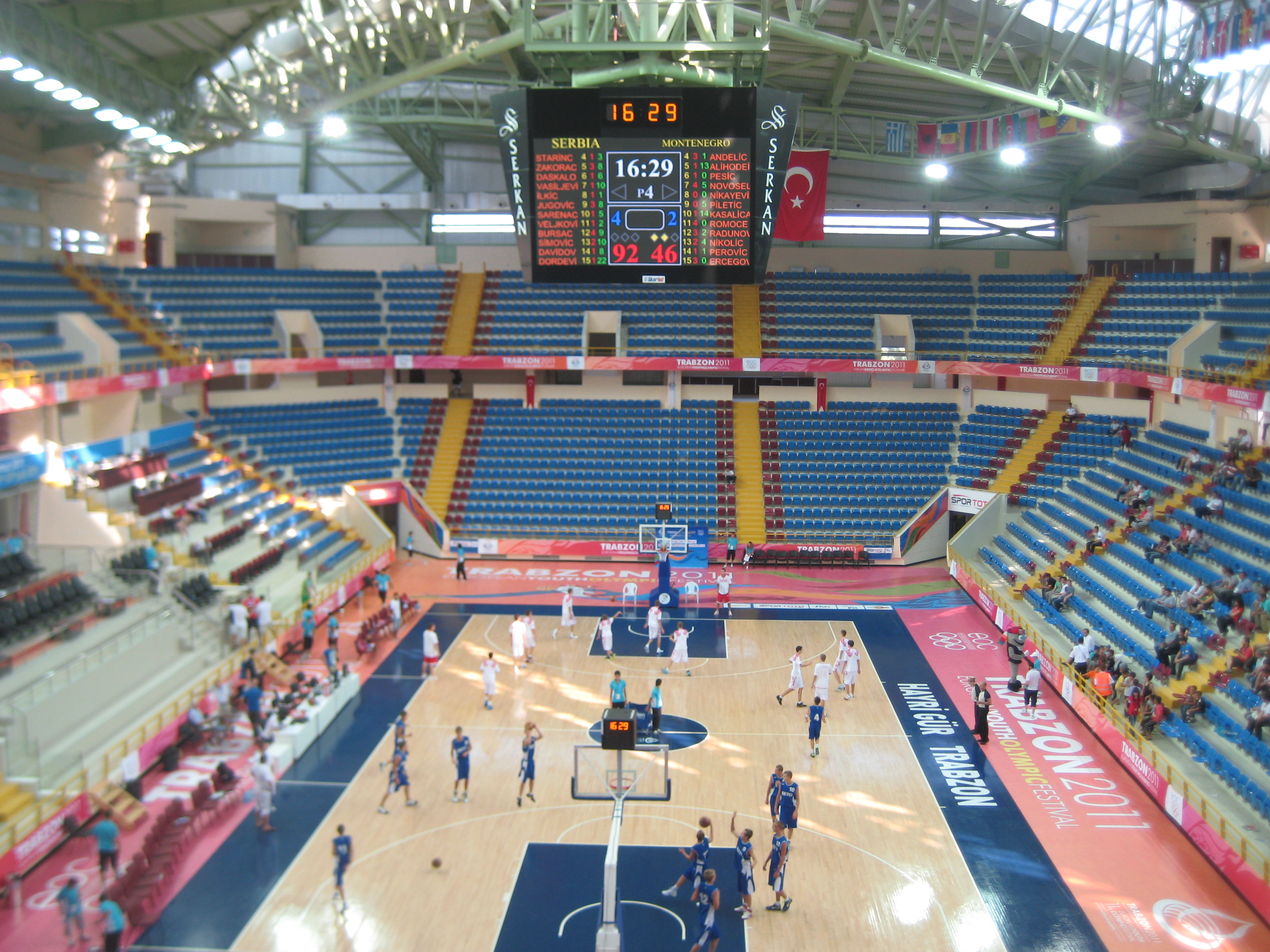 Trabzonspor'un iç saha maçlarını oynadığı Hayri Gür Spor Salonu